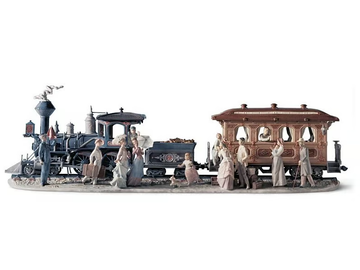 A GRAND ADVENTURE TRAIN - Porcelain decorative object by Lladró - view 2