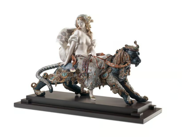 BACCHANTE ON A PANTHER WOMAN - Porcelain decorative object by Lladró - view 2