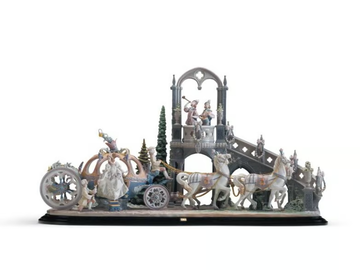CINDERELLA'S ARRIVAL - Porcelain decorative object by Lladró - view 2