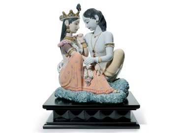 DIVINE LOVE COUPLE - Porcelain decorative object by Lladró - view 2