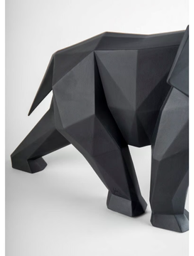 ELEFANTE (BLACK) - Porcelain decorative object by Lladró - view 3