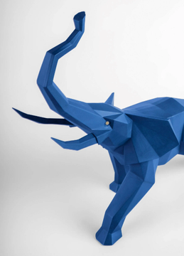 ELEFANTE (BLUE) - Porcelain decorative object by Lladró - view 3