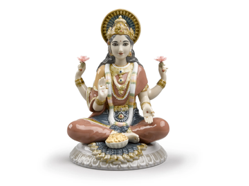 GODDESS SRI LAKSHMI - Porcelain decorative object by Lladró - view 2