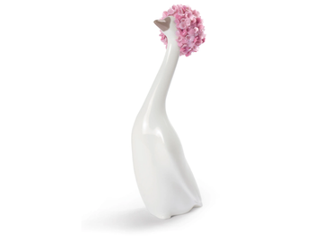 GOOSSIPING GOOSE PINK - Porcelain decorative object by Lladró - view 2
