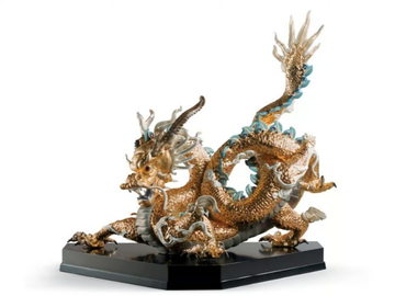 GREAT DRAGON - Porcelain decorative object by Lladró - view 2