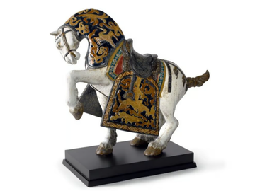 ORIENTAL HORSE - Porcelain decorative object by Lladró - view 2