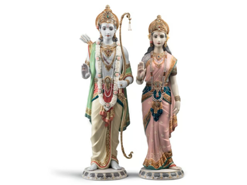 RAMA AND SITA - Porcelain decorative object by Lladró - view 2