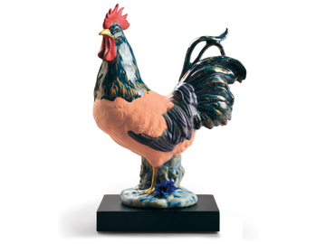 THE ROOSTER - Porcelain decorative object by Lladró - view 2