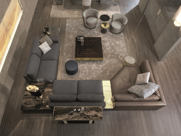 COHEN - Corner sectional leather sofa by Longhi - view 3