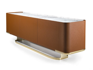 CONCORD - Double-sided marble and leather sideboard by Longhi - view 3