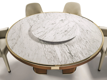 JOURNEY - Round marble table by Longhi - view 3