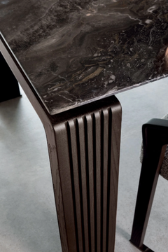 DOMINIC - Marble dining table by Longhi - view 3