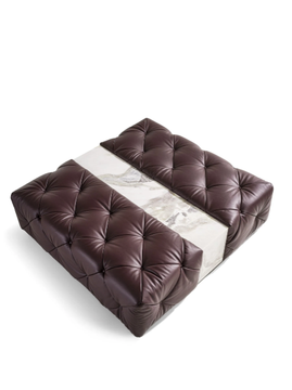 MUST - Tufted leather pouf by Longhi - view 3