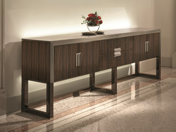 ARMAND - Wooden sideboard with integrated lighting by Longhi - view 2