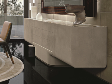 DO - Leather sideboard with drawers by Longhi - view 2