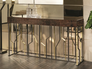 GINZA EVO - Rectangular wooden console table with drawers by Longhi - view 2