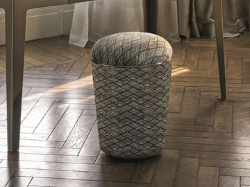 TEO LOVELUXE - Round fabric pouf by Longhi - view 2