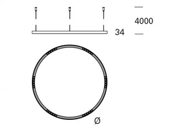 FILE FLEX CIRCLE SPOT 48V - LED extruded aluminium pendant lamp by Lucifero's - view 3