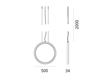 FILE FLEX CIRCLE SUSPENSION 500 - LED extruded aluminium pendant lamp by Lucifero's - view 3