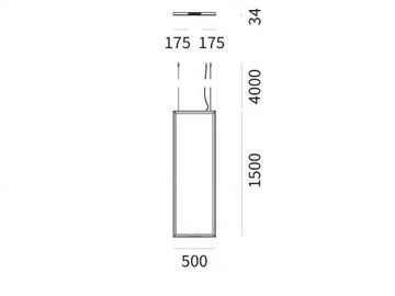 FILE FLEX SQUARE SUSPENSION S515 - LED extruded aluminium pendant lamp by Lucifero's - view 3