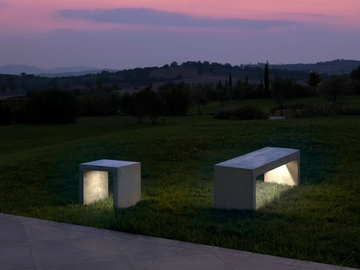 PANCHETTO - With light cement garden stool by Lucifero's - view 3