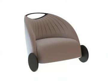 BIGA - Fabric easy chair with castors by Luxy - view 2