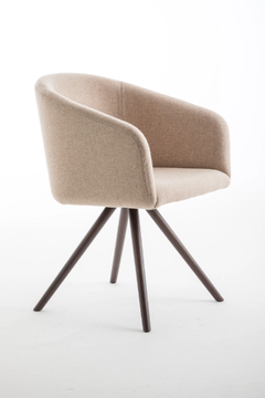 BLOOM XL - Trestle-based fabric chair with armrests by Luxy - view 3