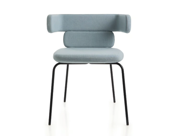 CLUSTER - Fabric chair with armrests by Luxy - view 2