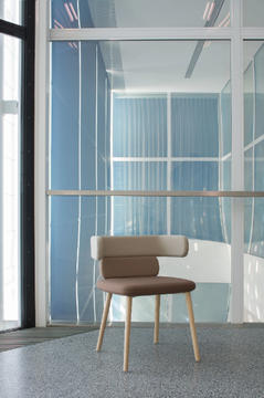 CLUSTER - Fabric chair with armrests by Luxy - view 3