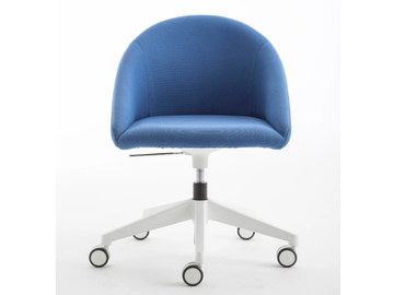 BLOOM M - Fabric chair with castors with armrests by Luxy - view 2