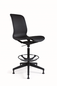 SMARTLIGHT - Height-adjustable Nylon® office stool with 5-Spoke base by Luxy - view 3