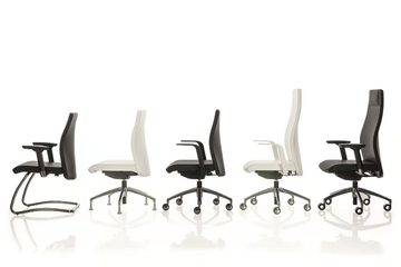 SMARTOFFICE - Sled base leather office chair by Luxy - view 3