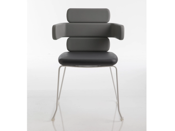 CLUSTER - Sled base polyurethane garden chair by Luxy - view 2