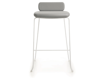 CLUSTER - Sled base high fabric stool by Luxy - view 2