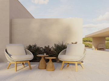 SANDUA - Garden fabric easy chair by MANUTTI - view 3