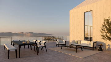 SUNRISE - Fabric garden armchair with armrests by MANUTTI - view 3