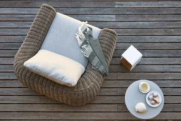 RIVER - Rope garden armchair with armrests by MANUTTI - view 3
