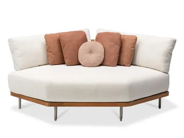 FLOWS - Upholstered corner fabric garden armchair by MANUTTI - view 2