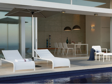 LATONA - Recliner aluminium sun lounger by MANUTTI - view 3