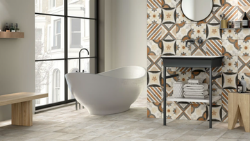 CEMENTINE 1 - Porcelain stoneware wall/floor tiles with encaustic effect by MARINER - view 3