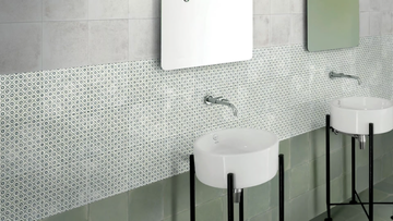 VINTAGE SEAFOAM GREEN - Porcelain stoneware wall/floor tiles with encaustic effect by MARINER - view 3