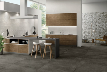 BOSTON RIGHE WHITE - Porcelain stoneware wall tiles with concrete effect by MARINER - view 3