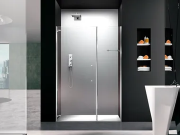 PRISMA 1.0 - Niche glass shower cabin with hinged door by MEGIUS - view 2