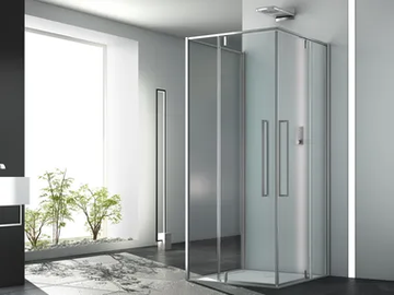 ZEN - Square glass shower cabin with sliding door by MEGIUS - view 2