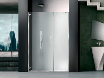 PRISMA 1.0 - Niche glass shower cabin with hinged door by MEGIUS - view 2