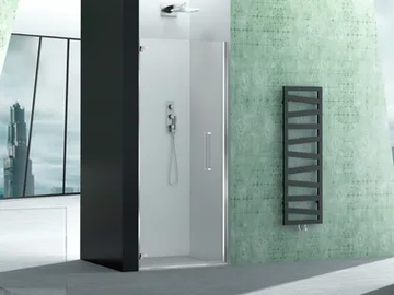 PRISMA 1.0 - Niche glass shower cabin with hinged door by MEGIUS - view 2