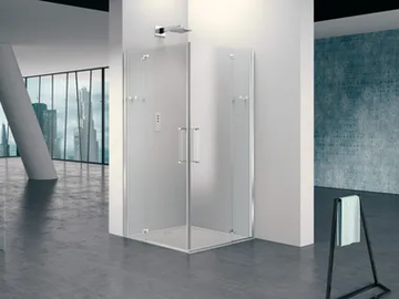 PRISMA 2.0 - Square glass shower cabin with hinged door by MEGIUS - view 2