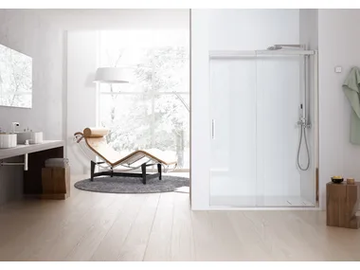 SOLODOCCIA SLIDING P1S - 2 places niche shower cabin with sliding door by MEGIUS - view 2
