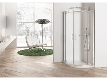 SOLODOCCIA PIVOT R2B - Corner shower cabin with hinged door by MEGIUS - view 2