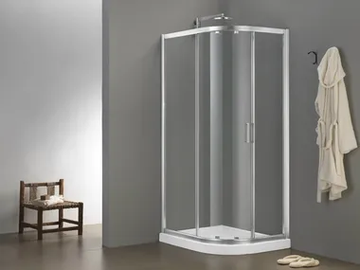 MORE LIVE SWIM - Corner glass shower cabin with sliding door by MEGIUS - view 2